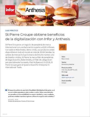 St Pierre Groupe proves benefits of   digitalisation with Infor and Anthesis Case Study Spanish Spain 457px