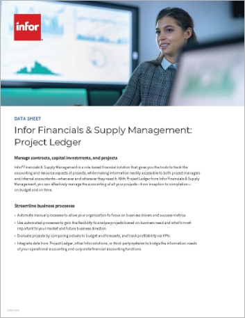 Infor Financials and Supply Management Project Ledger Data Sheet English   English