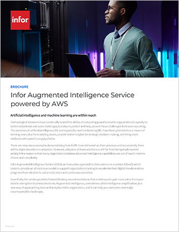 Infor Augmented Intelligence Service
  powered by AWS Brochure English 457px