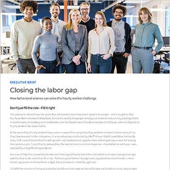 Closing the labor gap Executive Brief
  English 457px