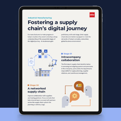 Artículo de la Supply chain en la tableta