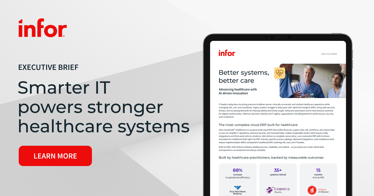 Modernize healthcare IT with cloud ERP | Infor