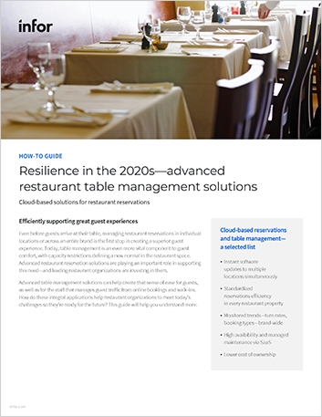 Resilience in the 2020s -  Advanced restaurant table management solutions