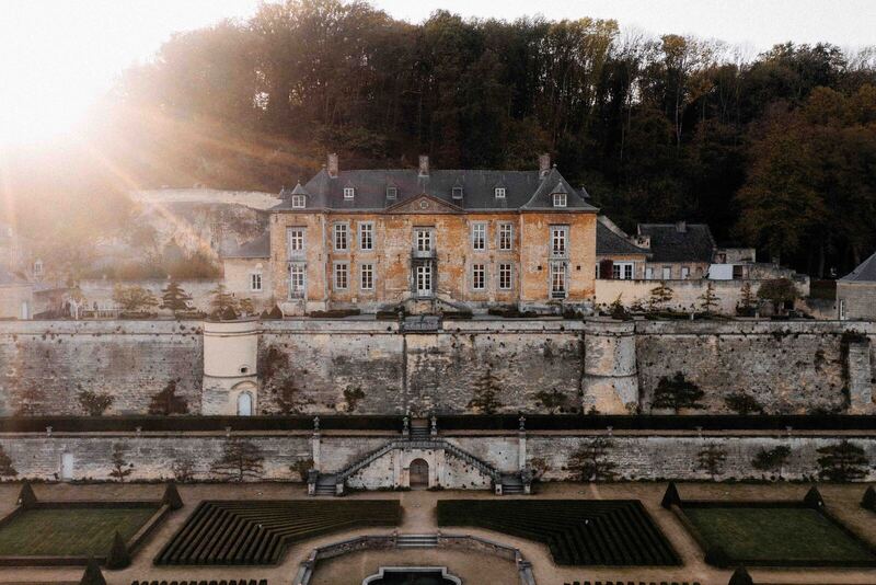 hotel mansion walls formal garden