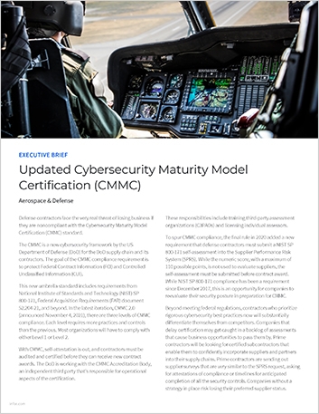 Updated Cybersecurity Maturity Model Certification