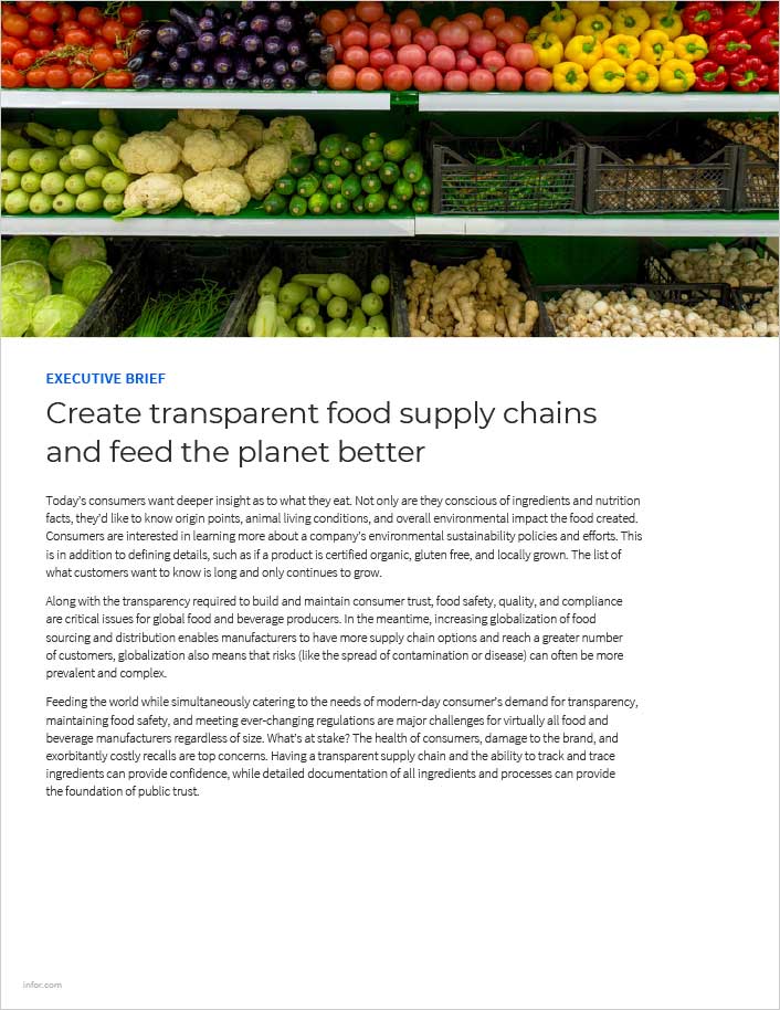 Create transparent food supply chains and feed the planet better Executive Brief   English