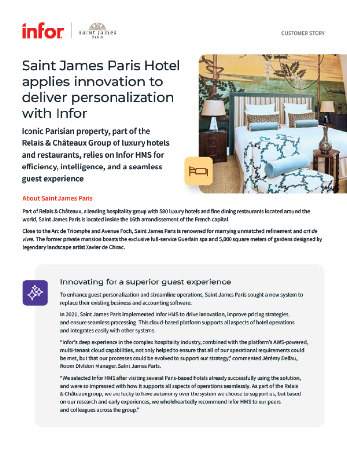 th Saint James Paris Hotel Applies Innovation Customer Story English