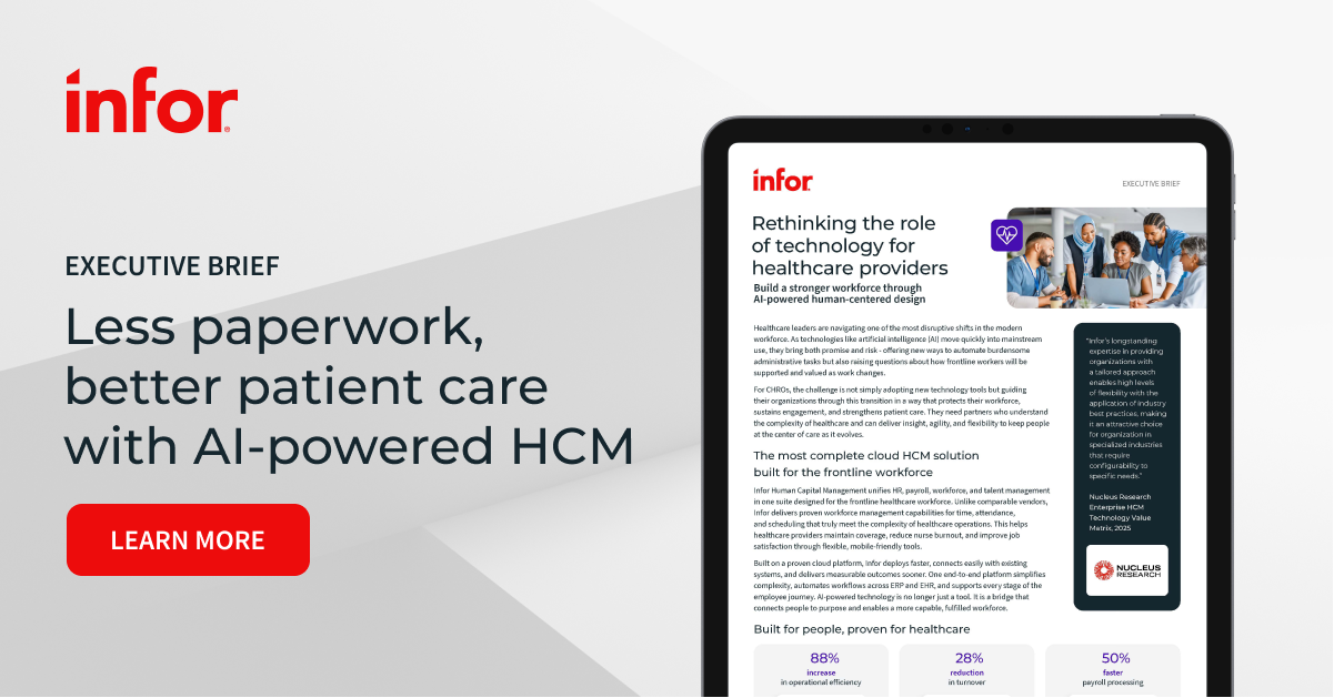 Rethinking HCM technology at work with AI | Infor