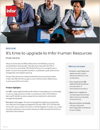  Its time to upgrade to Infor Human Resources   Brochure English    