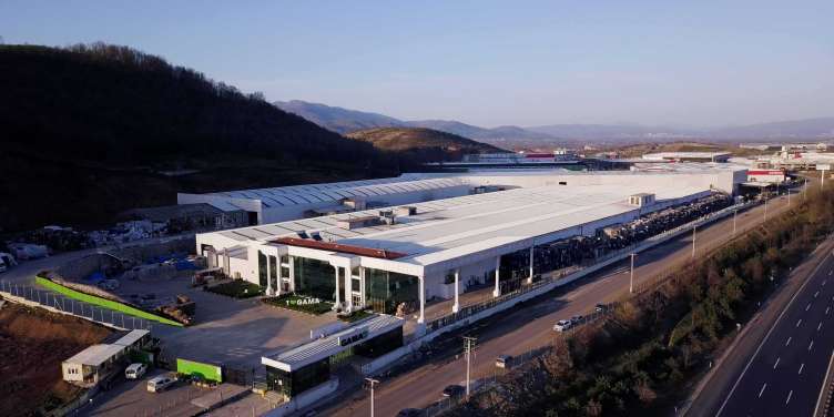 aerial photo of the gama supply building