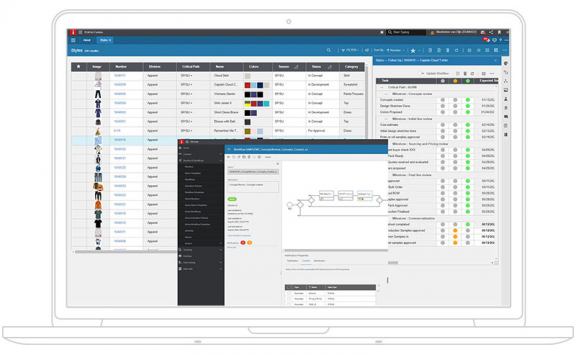 Capture d’écran de la solution Cloud d’Infor PLM pour le secteur de la mode