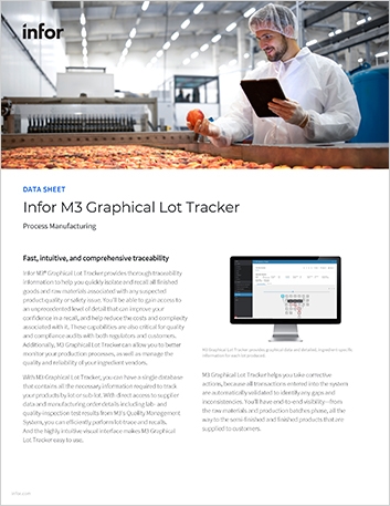 InforM3 Graphical Lot Tracker Data Sheet English