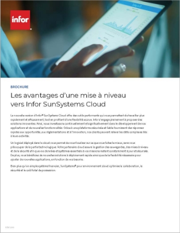Top reasons to upgrade to Infor   SunSystems Cloud Brochure French 457px