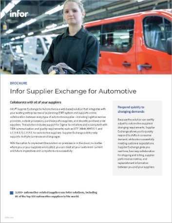 Infor Supplier Exchange for Automotive   Brochure English 