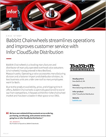 Babbitt Chainwheels Case Study CloudSuite Distribution Manufacturing and distribution
  NA English