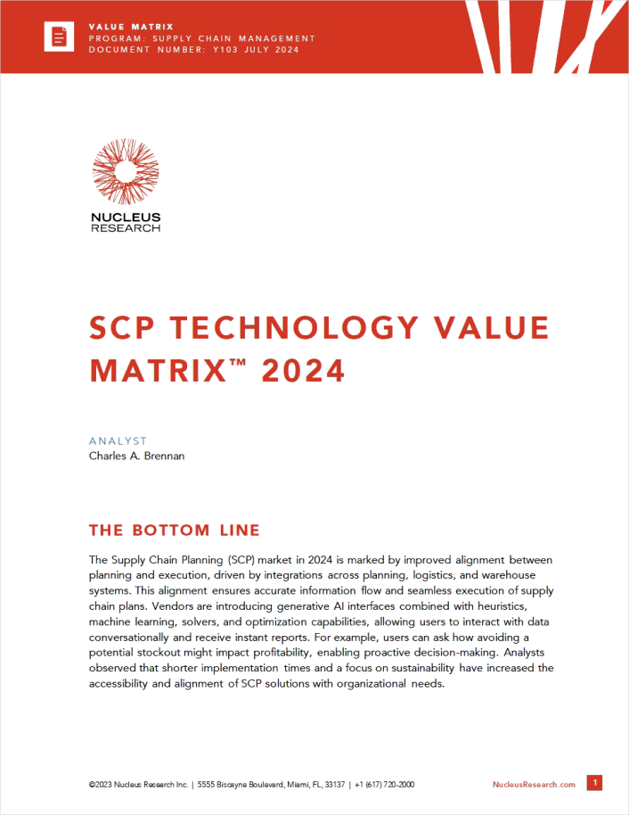 SCP Technology Value Matrix 2024 Analyst Report th