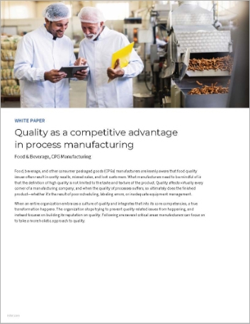 Quality as a competitive advantage in process manufacturing