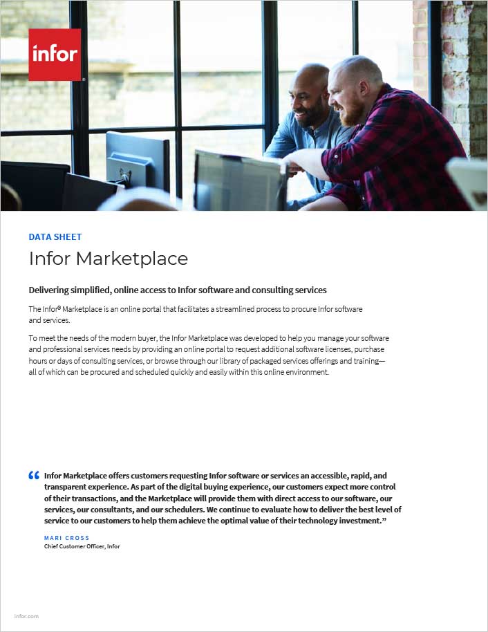 Infor Marketplace Data Sheet English   