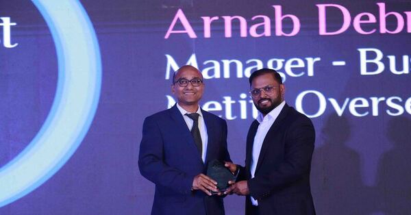 Arnab Debroy, Metito’s digital transformation IT manager, wins award