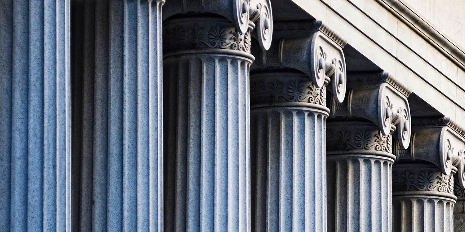 concrete columns on building