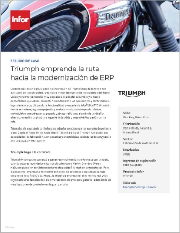 Triumph Motorcycles Case Study Infor LN   Motorcycle Manufacturing EMEA Spanish Spain 457px