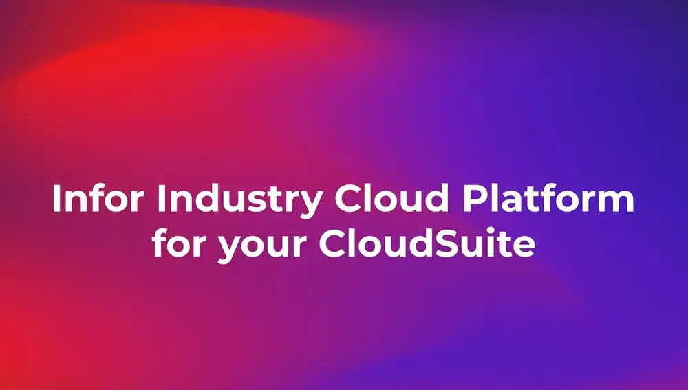 Infor Industry Cloud Platform overview video 