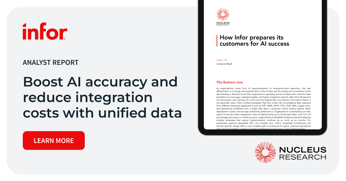 Nucleus Research insights on AI success | Infor