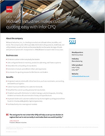 Midwest Industries Case Study Infor CPQ Infor M3 Manufacturing NA English