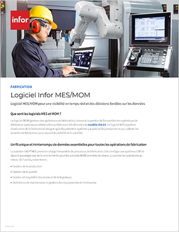 th Infor MES MOM software Flyer French   France