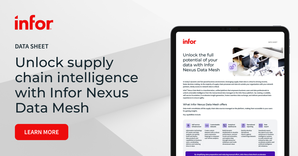 Infor Nexus Data Mesh transforms data management | Infor
