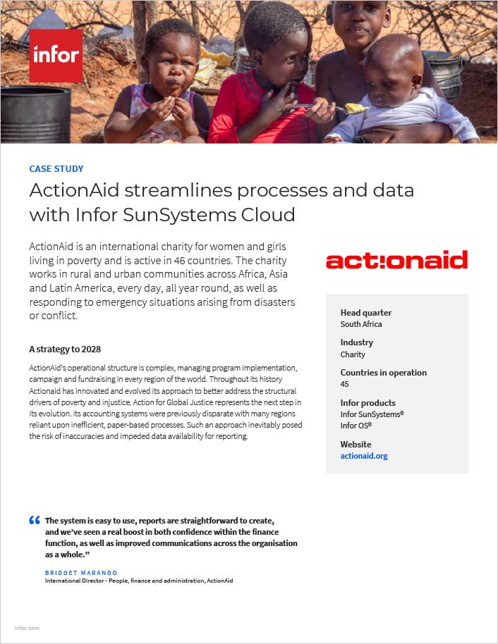 ActionAid Case Study Infor SunSystems Infor OS EMEA English