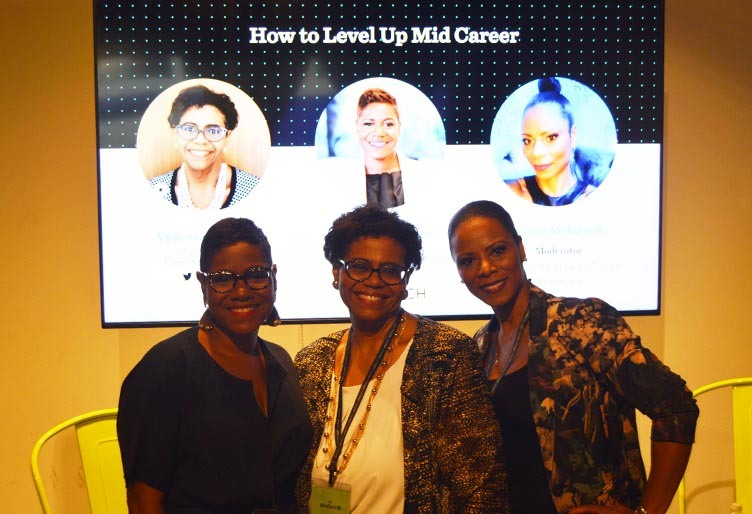 Ebony Thomas, Bank of America SVP; Vynessa Alexander, Infor GT Nexus VP; Carla McIntosh, Google global staffing leader