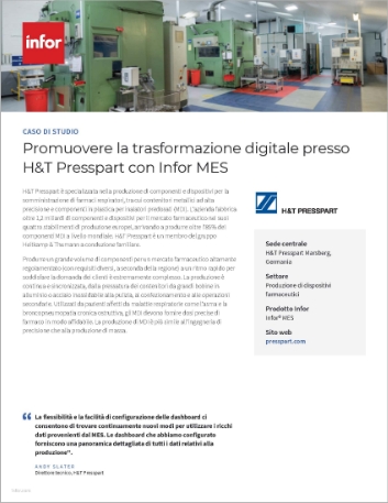 Driving digital transformation at HnT
  Presspart with Infor MES Case Study Italian 457px