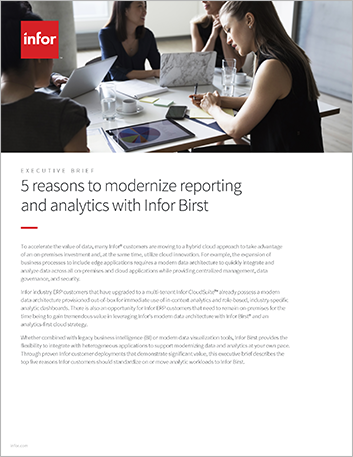5 reasons to modernize reporting and analytics wiInfor Birst Executive Brief   English