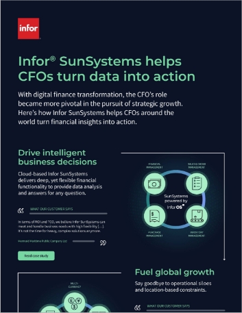 Infor SunSystems helps CFOs turn
  information into action Infographic English 457px