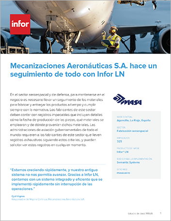 th MASA Case Study Infor LN ERP Aerospace and Defense EMEA Spanish Spain 