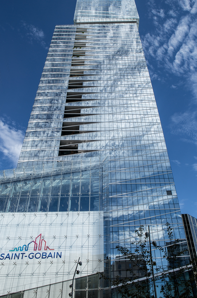glass office tower exterior