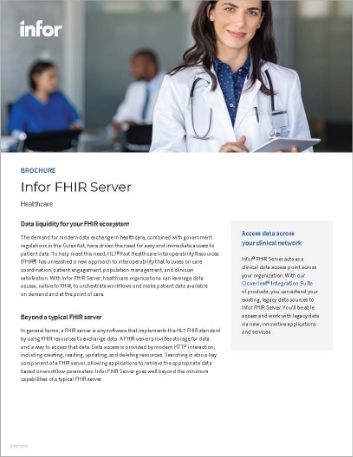 INFOR FHIR SERVER intelligence overview