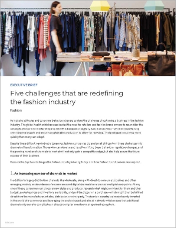 Top 5 industry challenges | Fashion manufacturing executive brief | Infor
