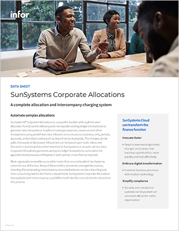 SunSystems Corporate Allocations