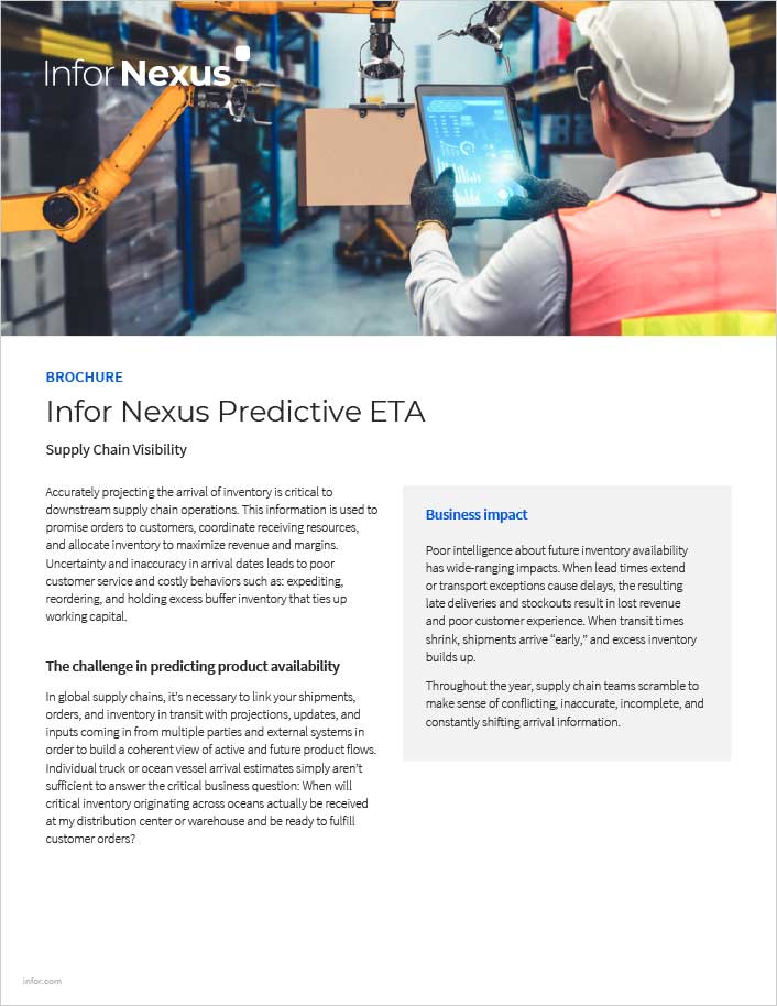 Infor Nexus Predictive ETA Brochure
  English 457px