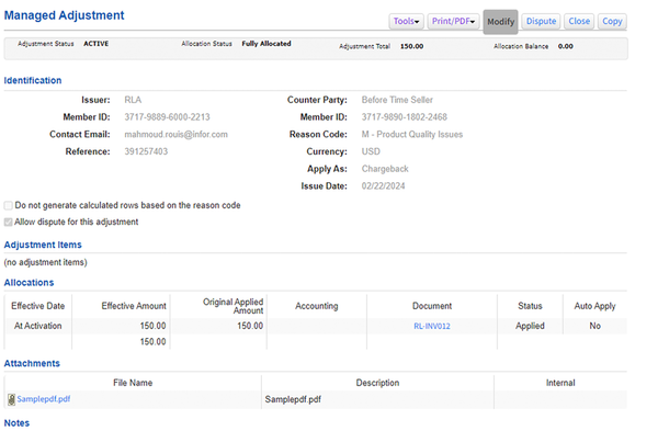 Chargeback & Deductions Management screenshot