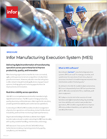 Infor Manufacturing Execution System MES Brochure English