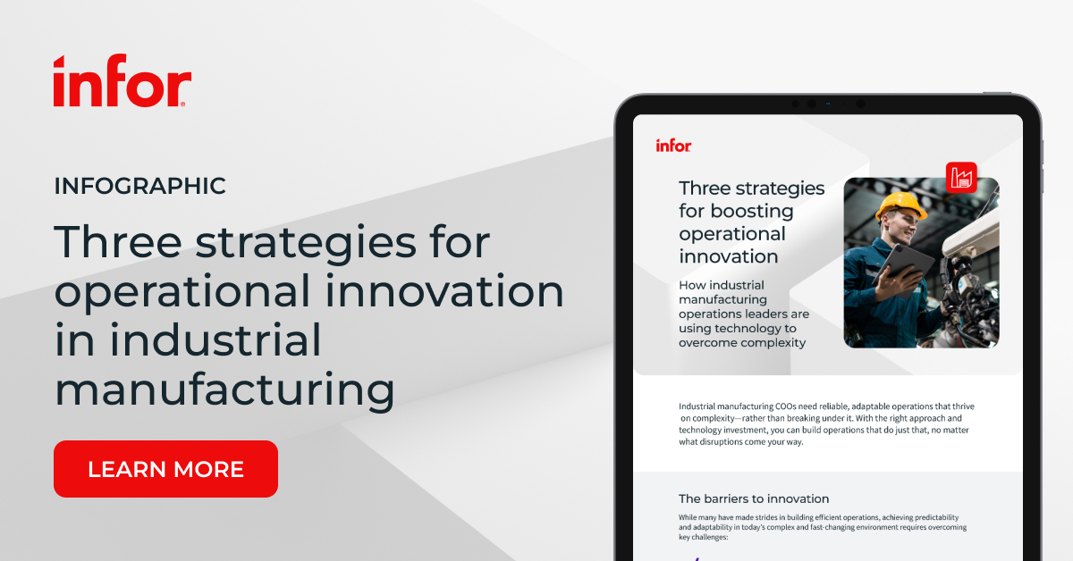 Operations strategies for smarter industrial manufacturing | Infor