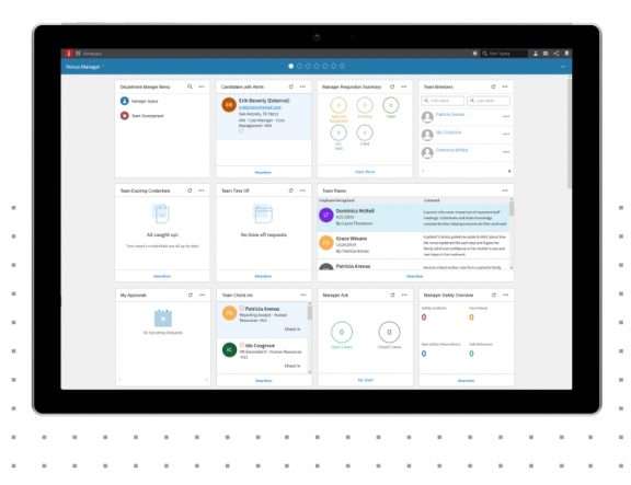 Screenshot of healthcare ERP shows electronic health records (EHR) are securely and easily connected across the organization.