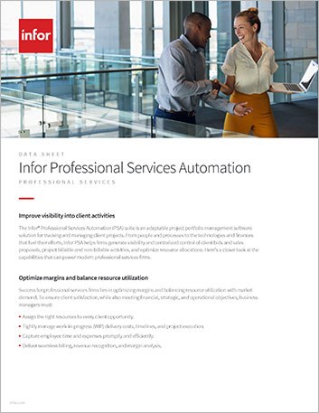  Infor Professional Services Automation Data   Sheet English 