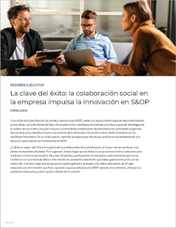 th The key to success Enterprise social collaboration fuels innovative SandOP Executive Brief Spanish Spain 