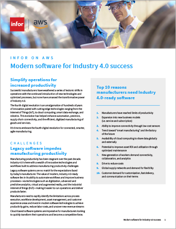 Modern software for Industry 4 0 success   Brochure English