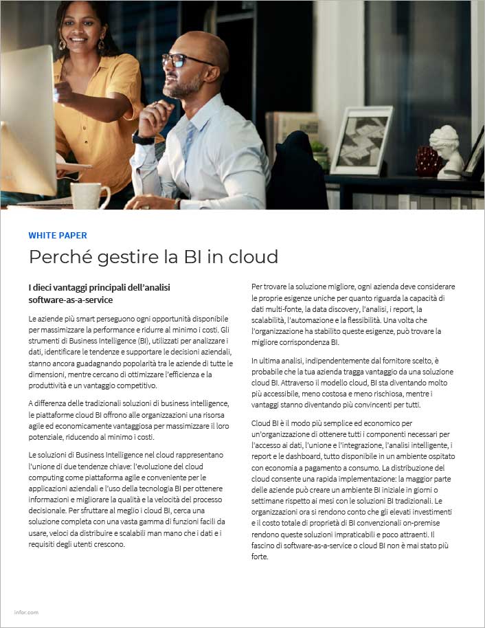 Why cloud BI White
  Paper Italian 457px