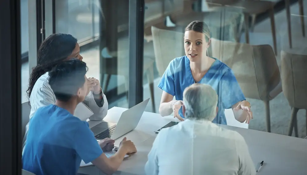 Group of doctors in a meeting 